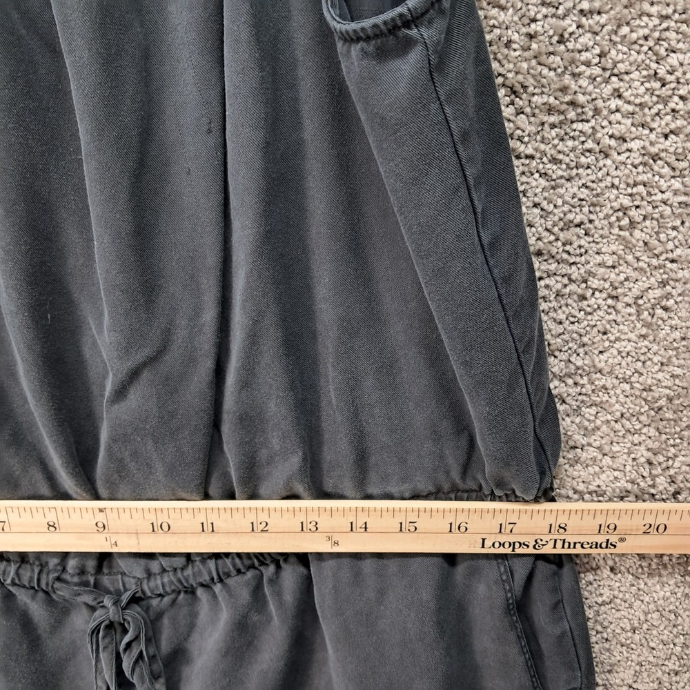 Daily Ritual Womens Black Halter Pleated Neck Wide Leg Cropped Jumpsuit Size 14 - Picture 8 of 12